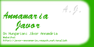 annamaria javor business card