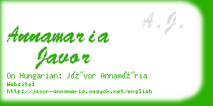 annamaria javor business card